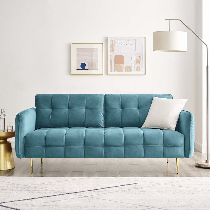 Cameron Tufted Performance Velvet Sofa