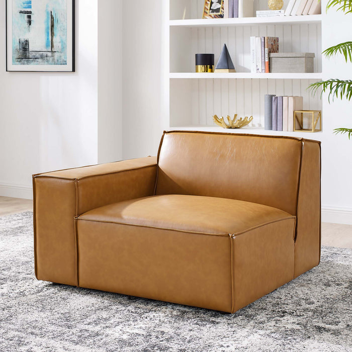 Restore Left-Arm Vegan Leather Sectional Sofa Chair