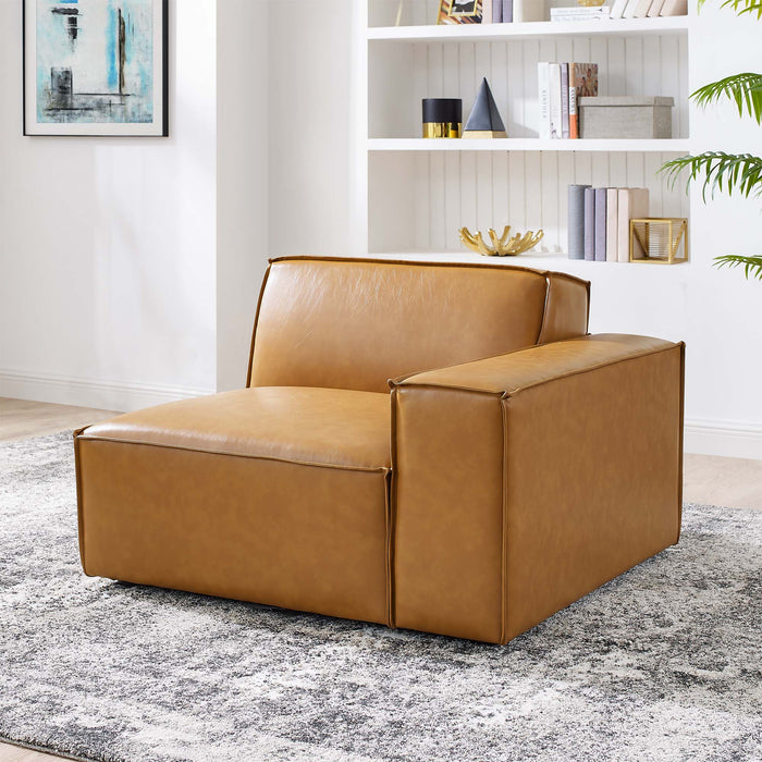 Restore Right-Arm Vegan Leather Sectional Sofa Chair