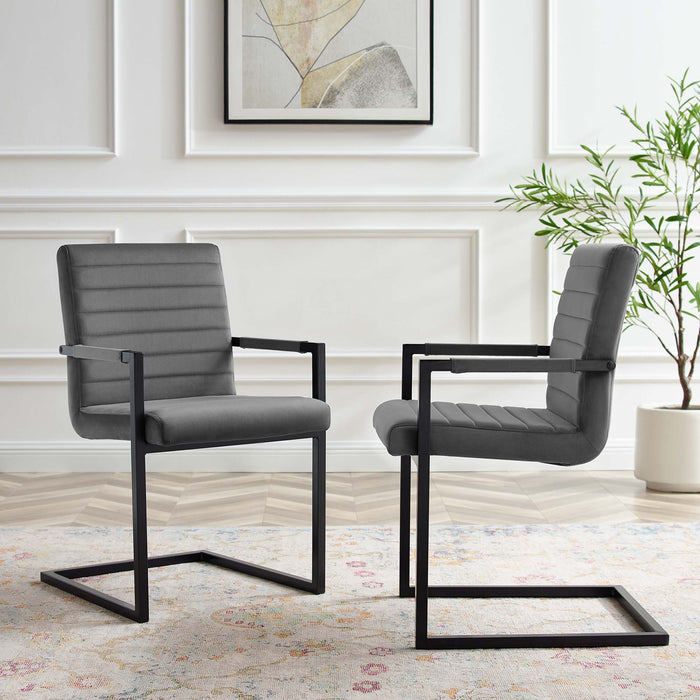 Savoy Performance Velvet Dining Chairs - Set of 2