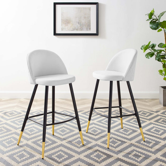 Cordial Fabric Bar Stools - Set of 2