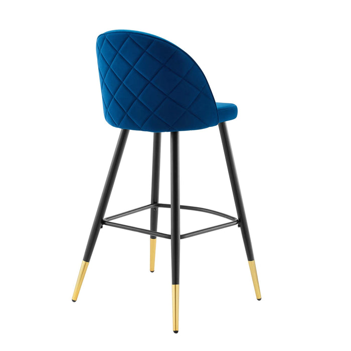 Cordial Performance Velvet Bar Stools - Set of 2