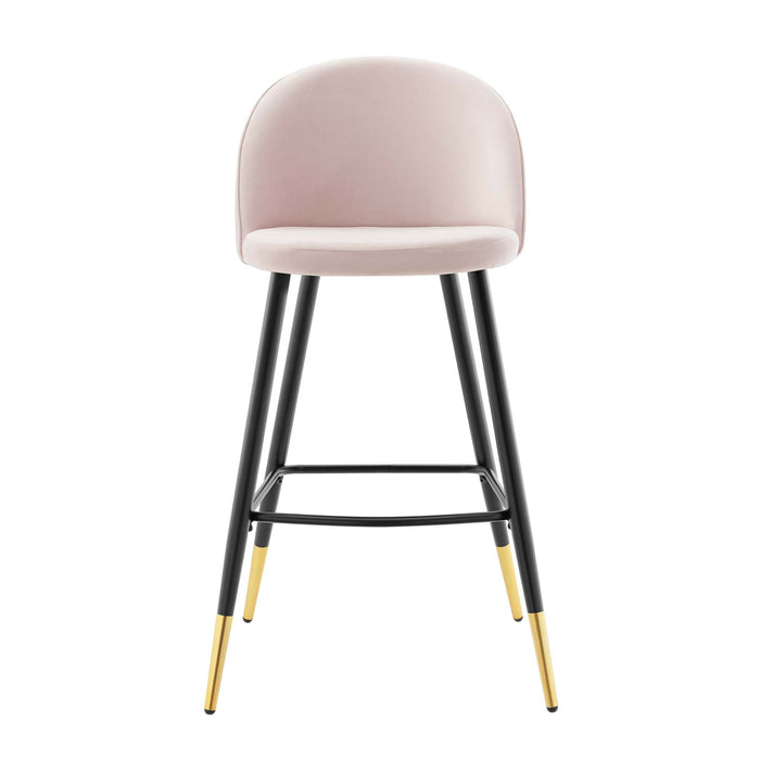 Cordial Performance Velvet Bar Stools - Set of 2