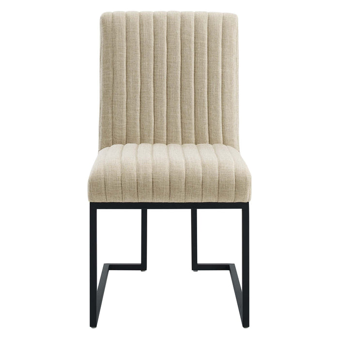 Indulge Channel Tufted Fabric Dining Chair