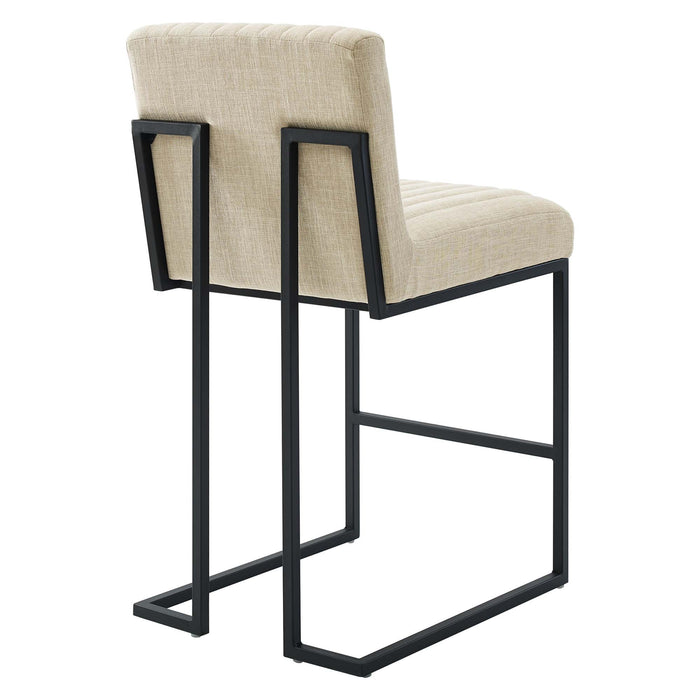 Indulge Channel Tufted Fabric Counter Stool