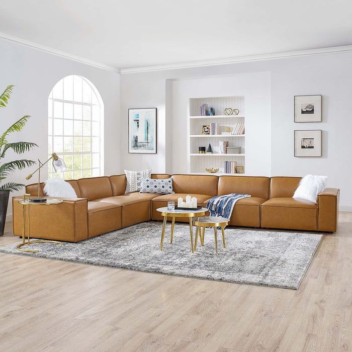 Restore 6-Piece Vegan Leather Sectional Sofa