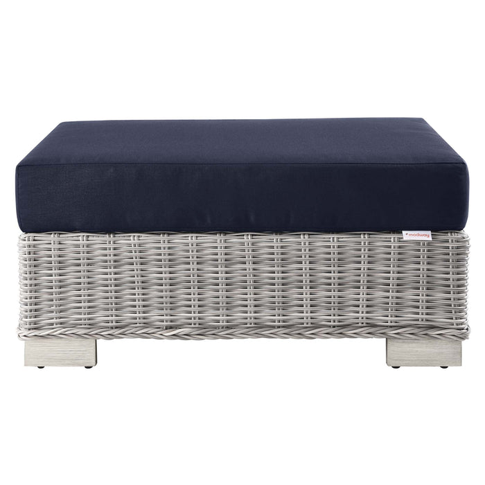 Conway Outdoor Patio Wicker Rattan Ottoman