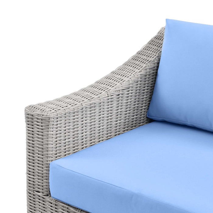 Conway Outdoor Patio Wicker Rattan Left-Arm Chair