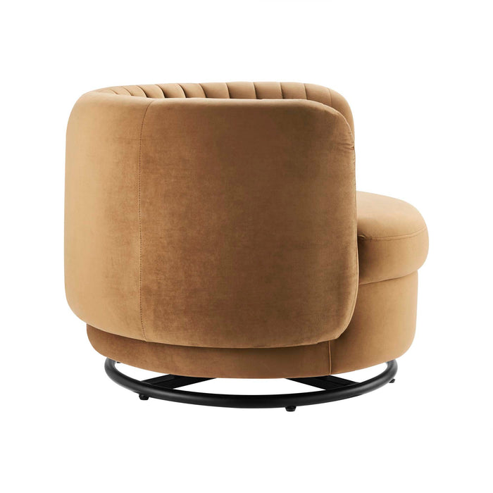 Embrace Tufted Performance Velvet Swivel Chair