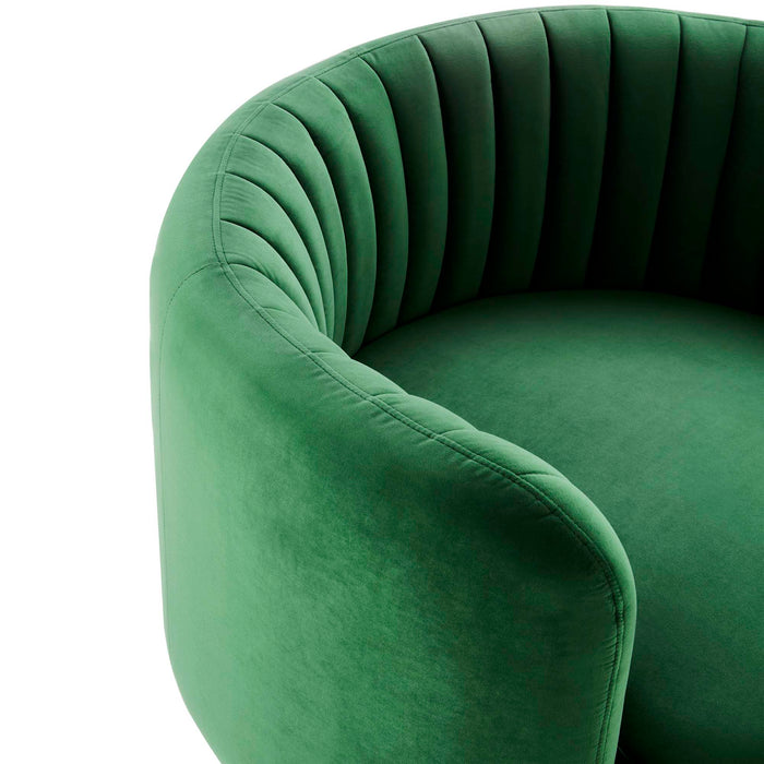 Embrace Tufted Performance Velvet Swivel Chair