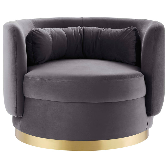 Relish Performance Velvet Swivel Chair