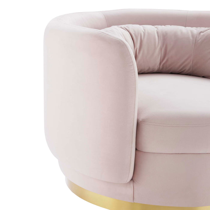 Relish Performance Velvet Swivel Chair