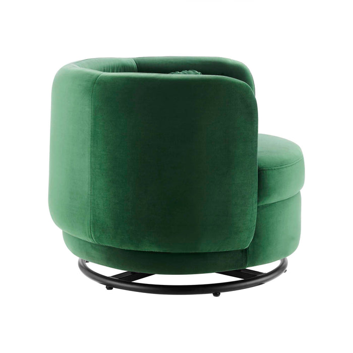 Relish Performance Velvet Swivel Chair