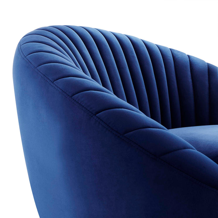 Whirr Tufted Performance Velvet Swivel Chair