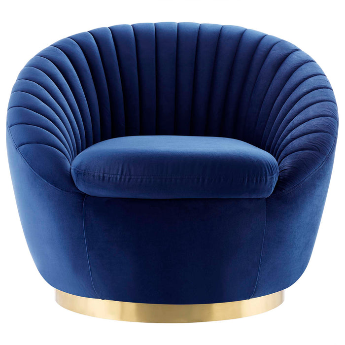 Whirr Tufted Performance Velvet Swivel Chair