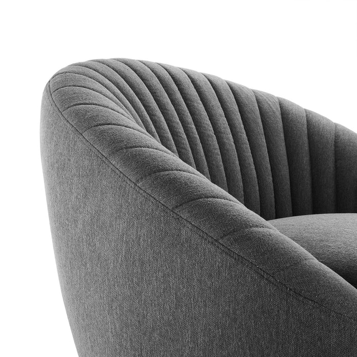 Whirr Tufted Fabric Swivel Chair