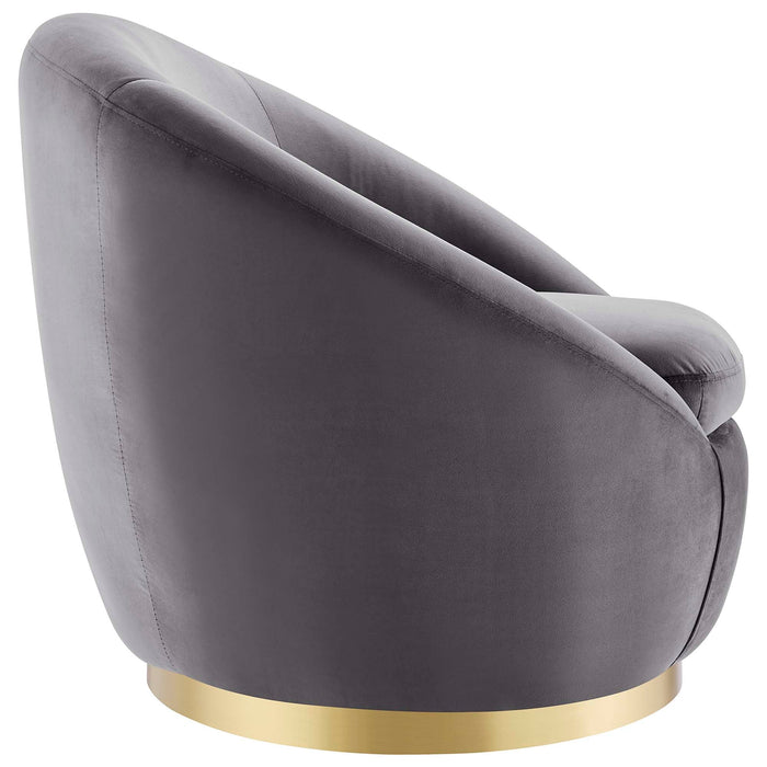 Buttercup Performance Velvet Swivel Chair