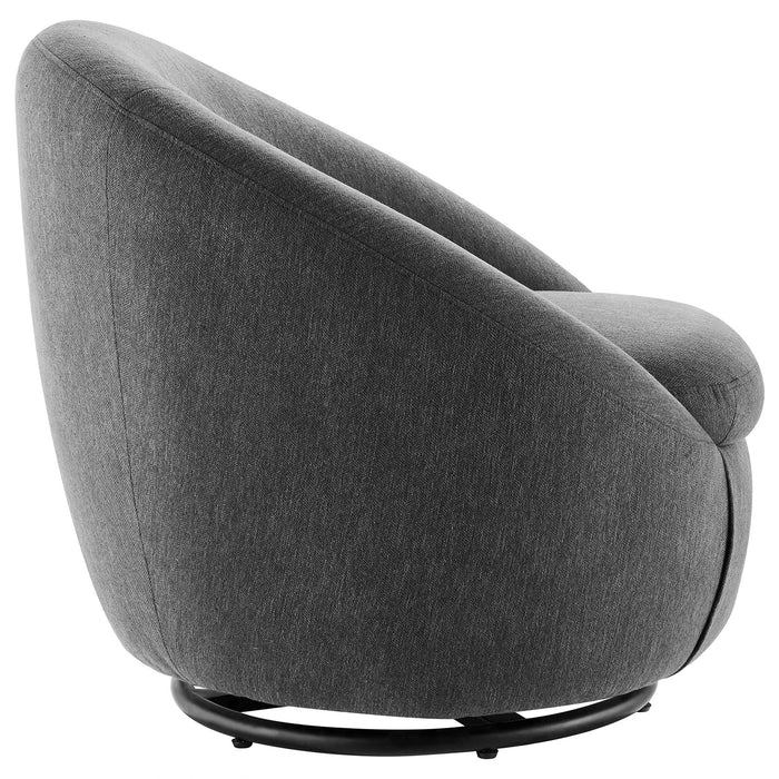 Buttercup Upholstered Fabric Swivel Chair