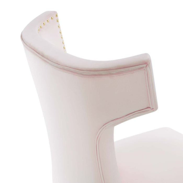 Curve Performance Velvet Dining Chairs - Set of 2