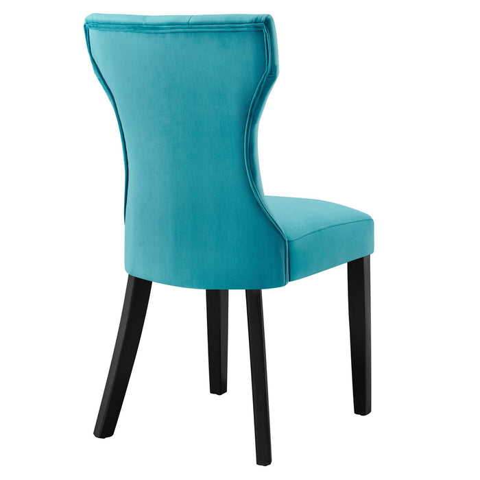 Silhouette Performance Velvet Dining Chairs - Set of 2