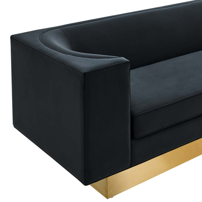 Eminence Upholstered Performance Velvet Sofa