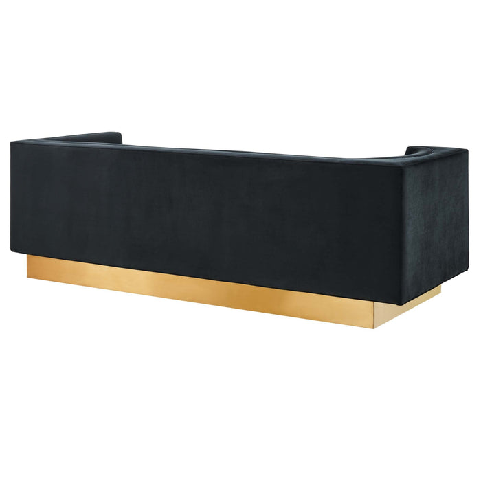 Eminence Upholstered Performance Velvet Sofa