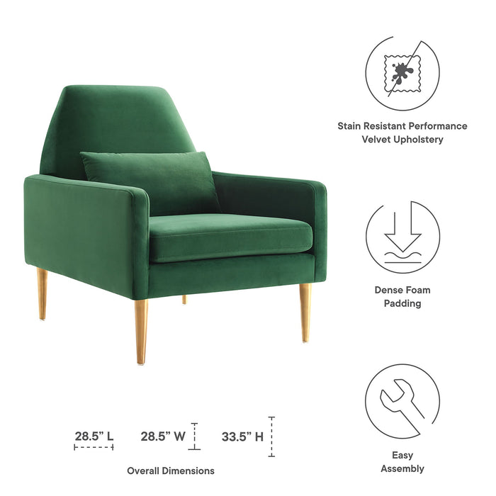 Liliana Performance Velvet Armchair