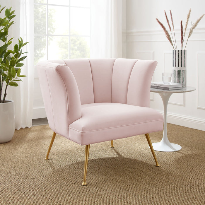 Veronica Channel Tufted Performance Velvet Armchair