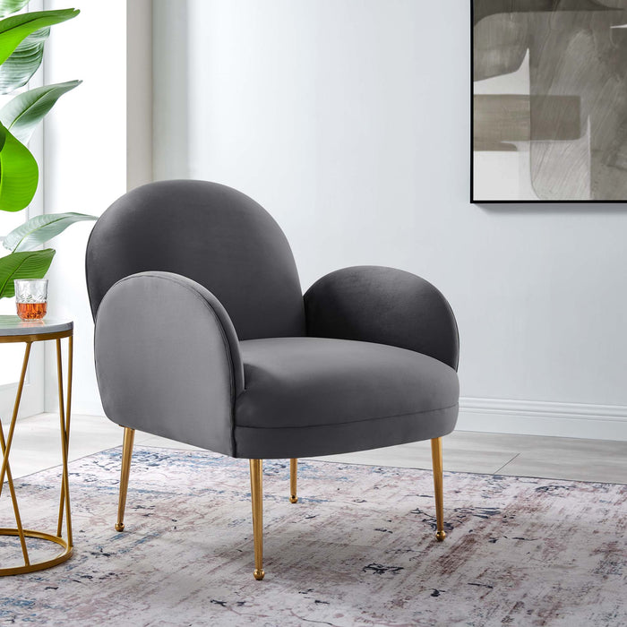 Transcend Performance Velvet Armchair