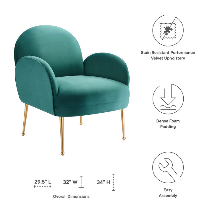 Transcend Performance Velvet Armchair