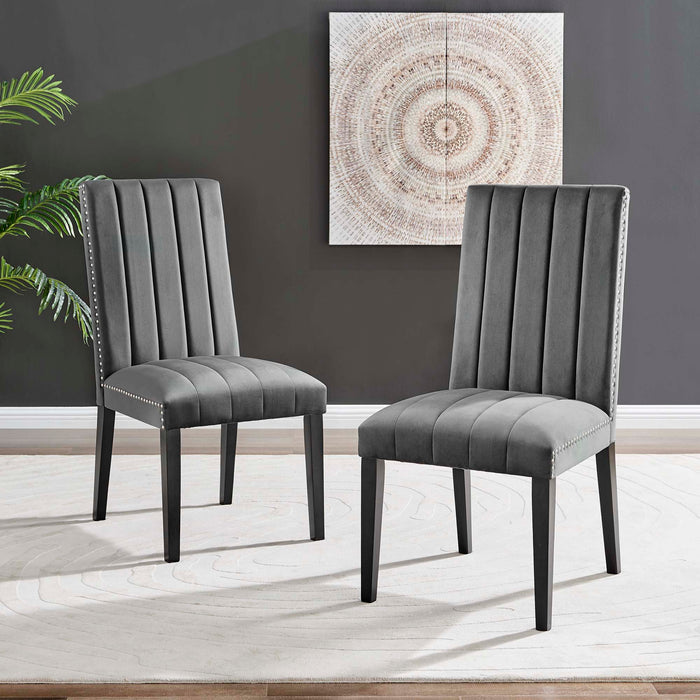 Catalyst Performance Velvet Dining Side Chairs - Set of 2