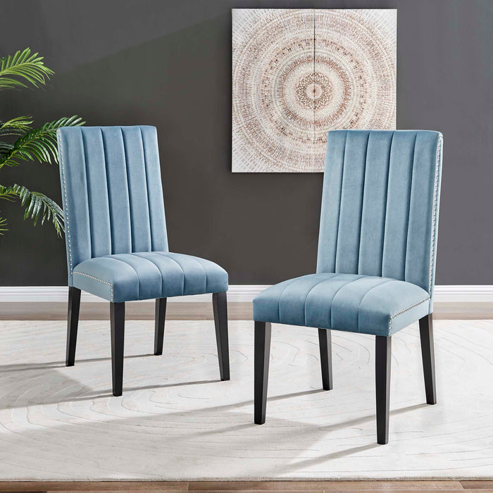 Catalyst Performance Velvet Dining Side Chairs - Set of 2