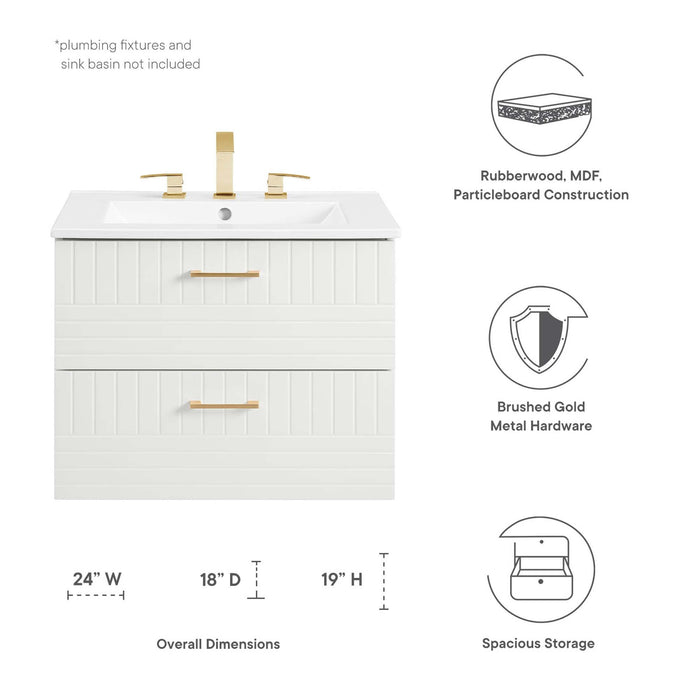 Daybreak Wall-Mount Bathroom Cabinet Basin Not Included