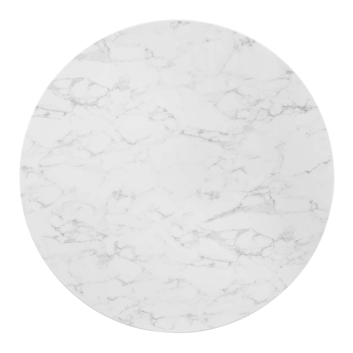 Zinque 47" Artificial Marble Dining Table