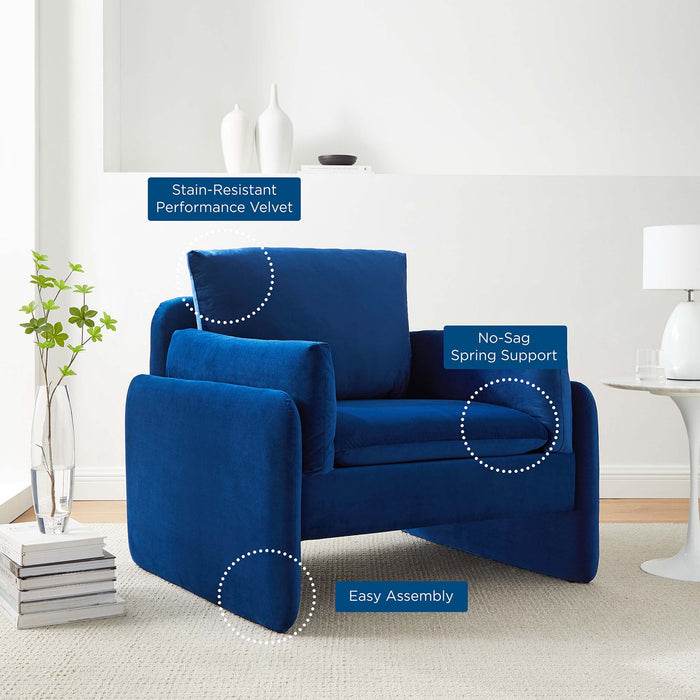 Indicate Performance Velvet Armchair