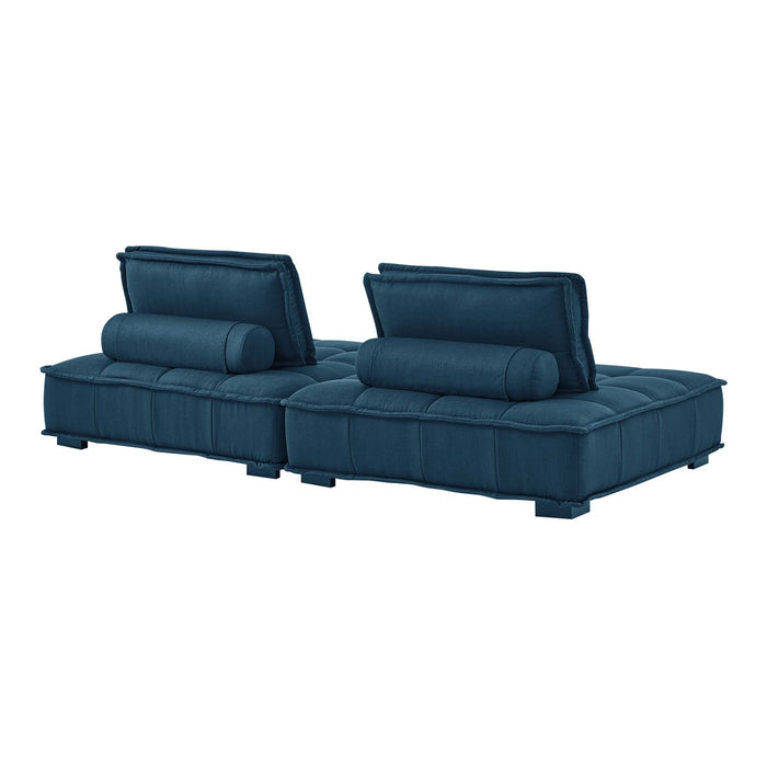 Saunter 2-Piece Tufted Fabric Fabric Loveseat