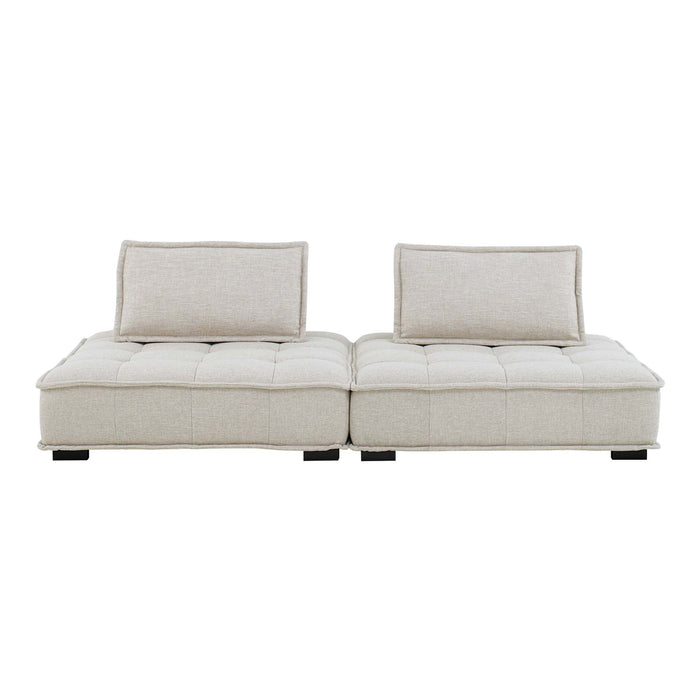 Saunter 2-Piece Tufted Fabric Fabric Loveseat