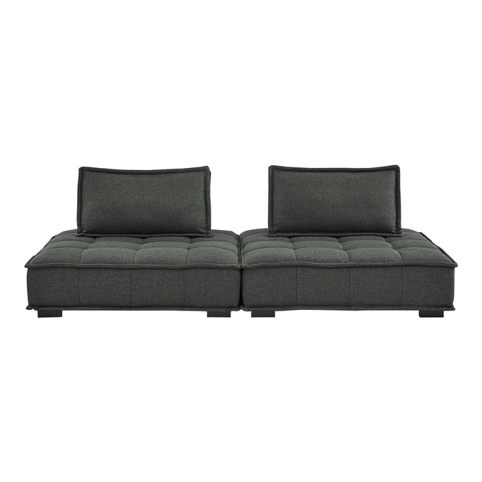 Saunter 2-Piece Tufted Fabric Fabric Loveseat