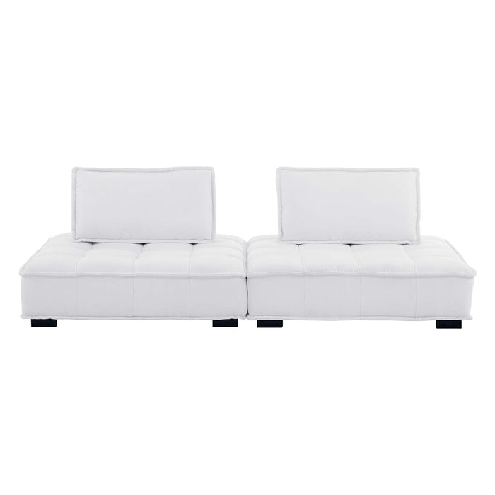 Saunter 2-Piece Tufted Fabric Fabric Loveseat