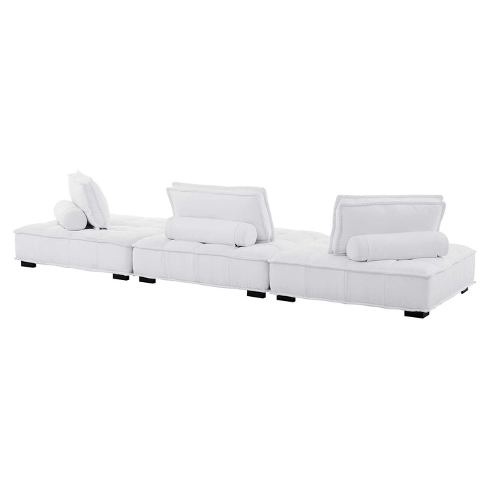 Saunter 3-Piece Tufted Fabric Fabric Sofa