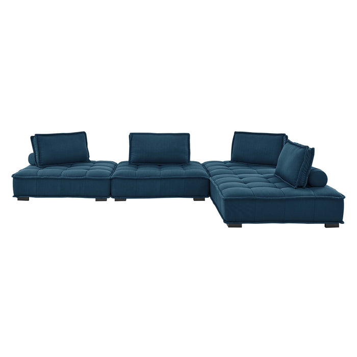 Saunter 4-Piece Tufted Fabric Fabric Sectional Sofa