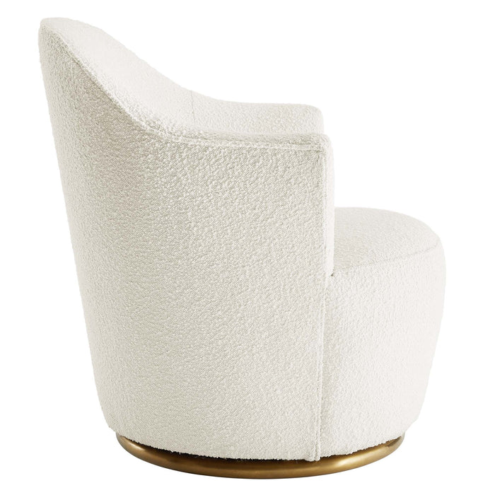 Nora Boucle Upholstered Swivel Chair