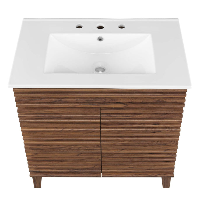 Render 30" and 36" Bathroom Vanities with White Basin Included