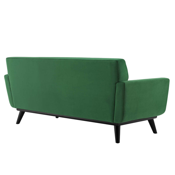 Engage Channel Tufted Performance Velvet Loveseat