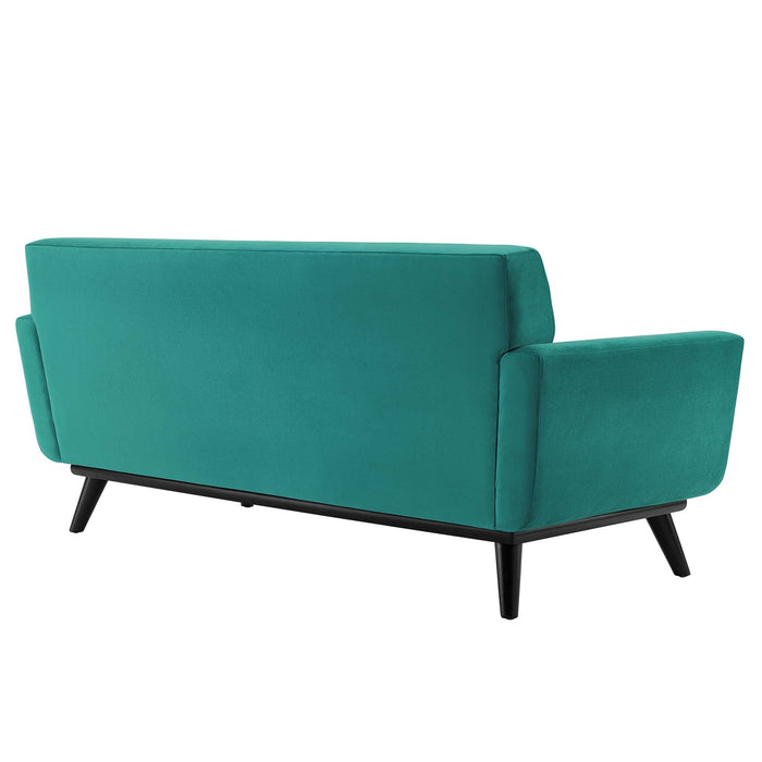 Engage Channel Tufted Performance Velvet Loveseat