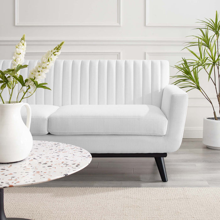 Engage Channel Tufted Fabric Loveseat