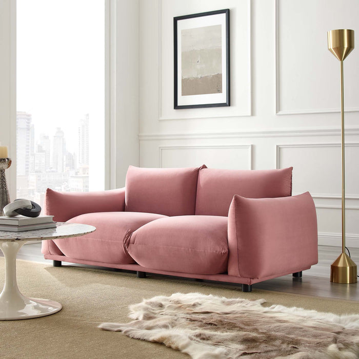 Copious Performance Velvet Loveseat