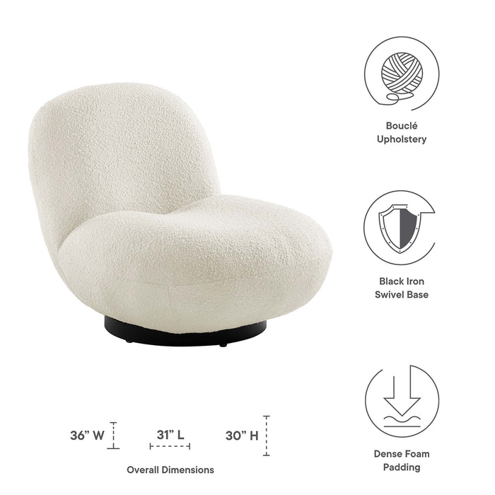 Kindred Boucle Upholstered Swivel Chair