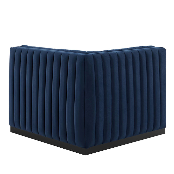 Conjure Channel Tufted Performance Velvet Right Corner Chair