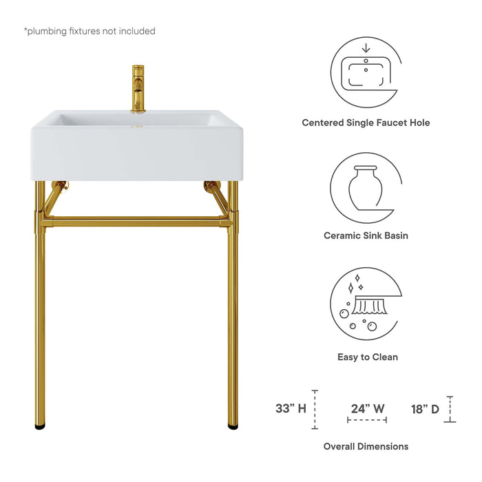 Redeem Wall-Mount Bathroom Vanity Basin Included